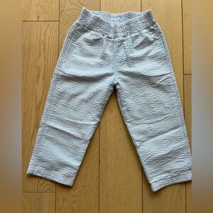 The Beaufort Bonnet Company Kids Seersucker Pants - White/baby blue. Size 2T boy